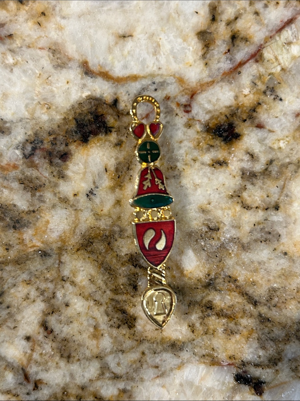 Welsh Love Spoon Enamel Pin Brooch